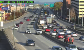 Traffic delays on I-90 eastbound near Division Street due to car crash