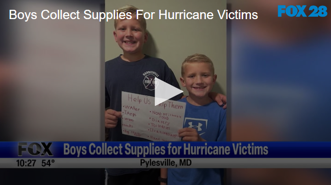 Boys Collect Supplies For Hurricane Victims October 10 2024