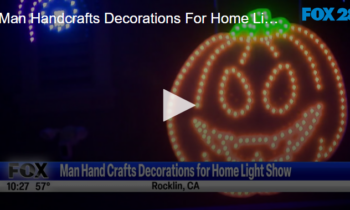 Man Handcrafts Decorations For Home Light Show