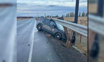 Adams County sheriff’s deputy skids off road while responding to burglary