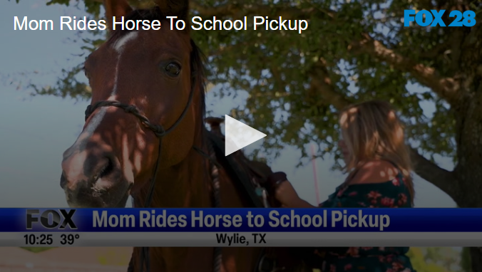 Mom Rides Horse To School Pickup November 26 2024