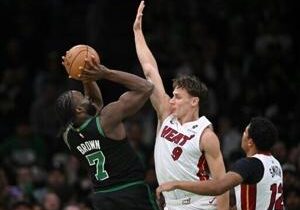 Brown sparks Celtics over Heat