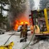 South Pend Oreille Fire and Rescue responds to residential blaze in snowy conditions