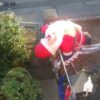 Grinch caught on camera stabbing giant inflatable Santa Claus